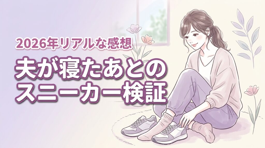 夫が寝たあとにスニーカーの口コミは本当？育児ママが履いてみた感想