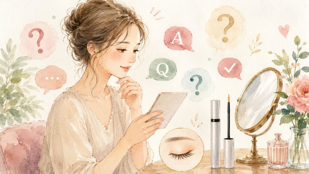 ラッシュアディクトまつ毛美容液口コミに関するQ&Aの見出し画像
