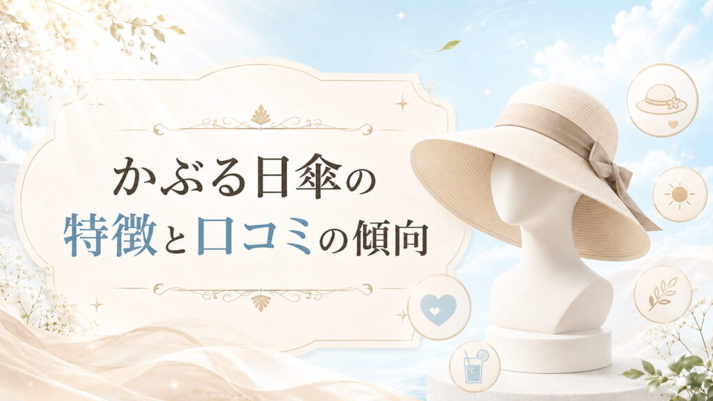 かぶる日傘の特徴と口コミの傾向の見出し画像
