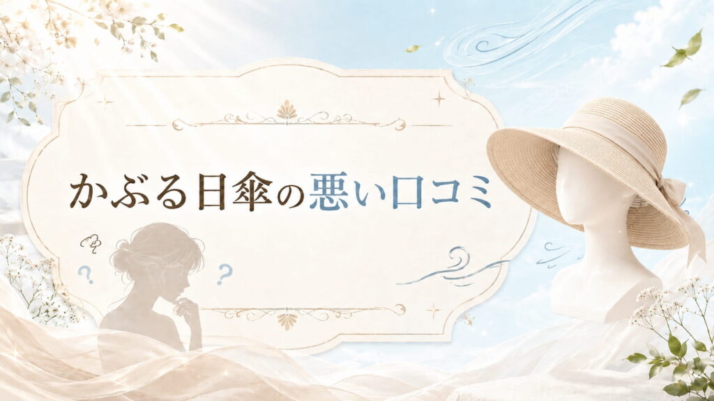 かぶる日傘の悪い口コミの見出し画像