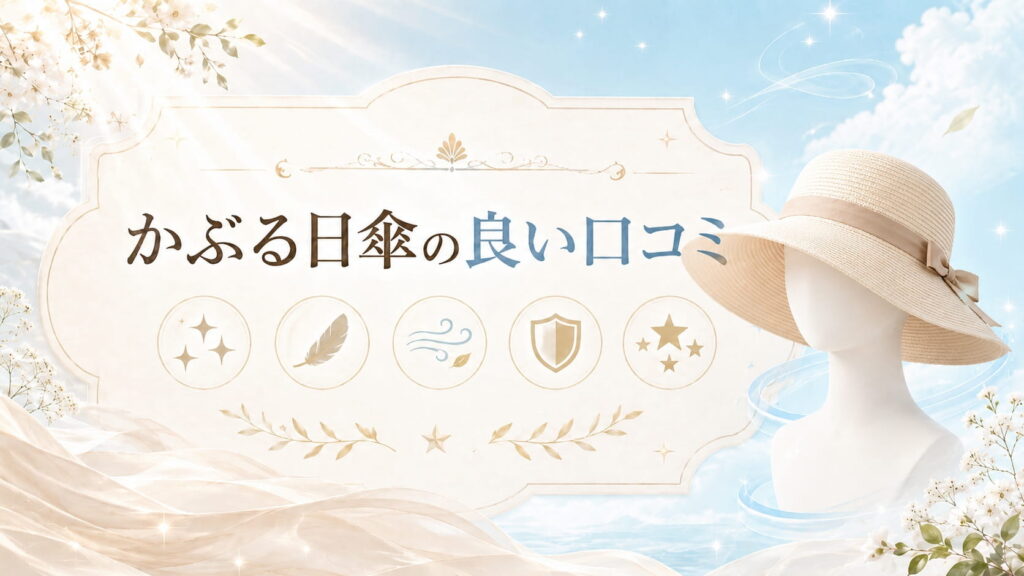 かぶる日傘の良い口コミの見出し画像