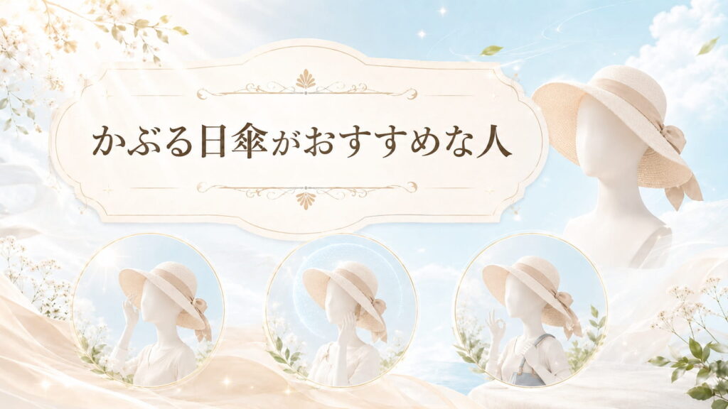 かぶる日傘がおすすめな人の見出し画像