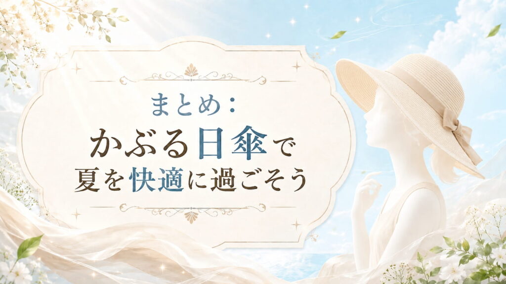 まとめ：かぶる日傘で夏を快適に過ごそうの見出し画像