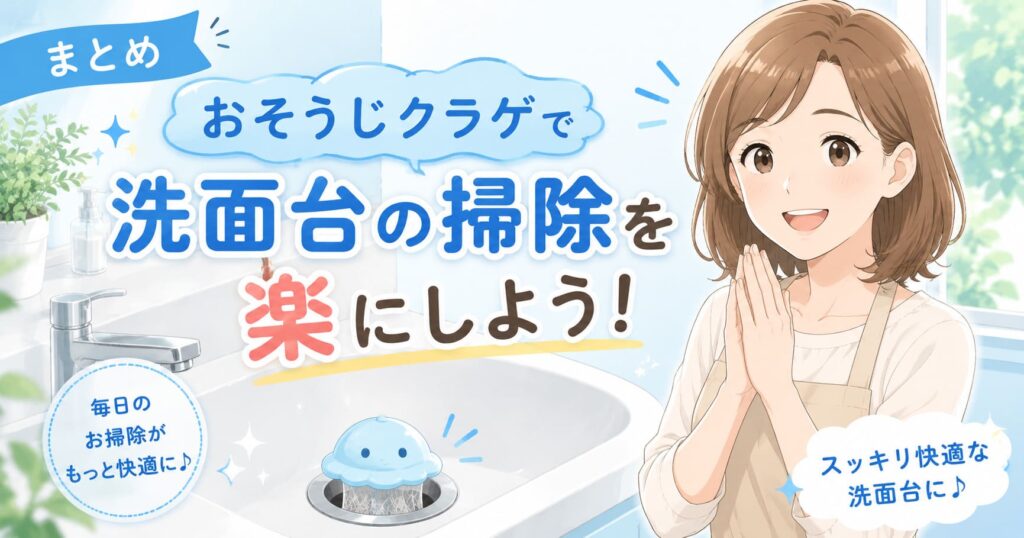 まとめ:おそうじクラゲで洗面台の掃除を楽にしようの見出し画像