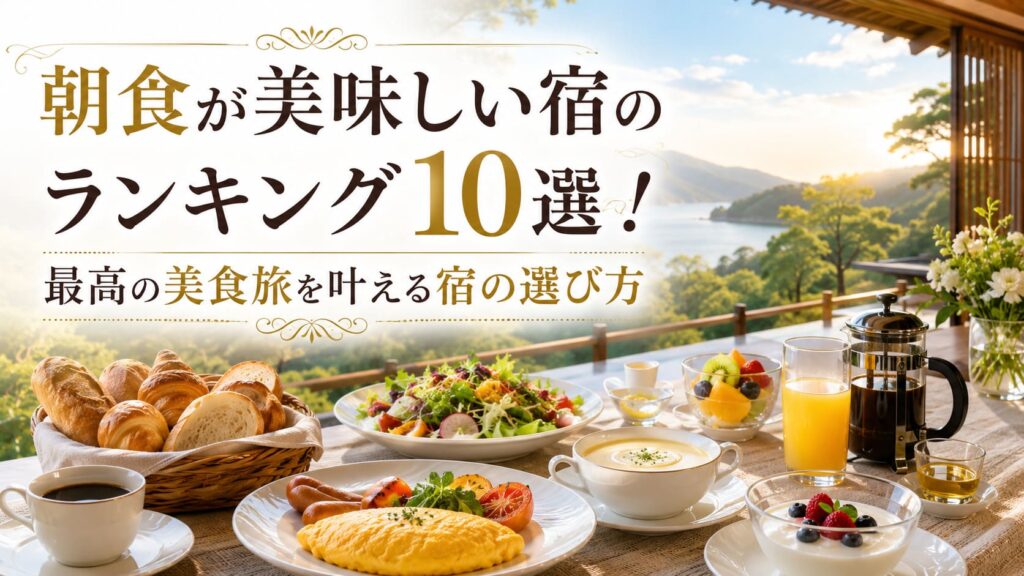 朝食が美味しい宿のランキング10選！最高の美食旅を叶える宿の選び方のアイキャッチ