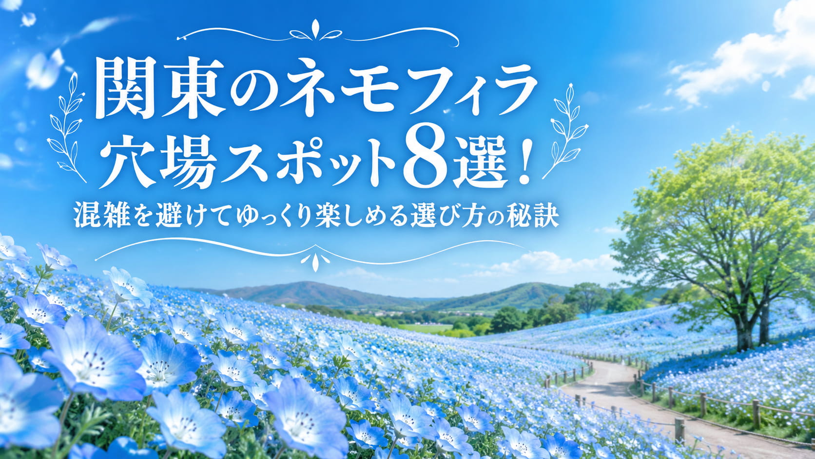 関東のネモフィラ穴場スポット8選!混雑を避けてゆっくり楽しめる選び方の秘訣のアイキャッチ