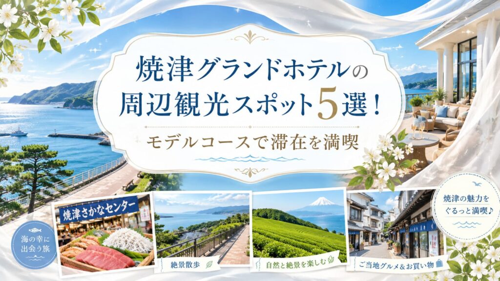 焼津グランドホテルの周辺観光スポット5選！モデルコースで滞在を満喫のアイキャッチ