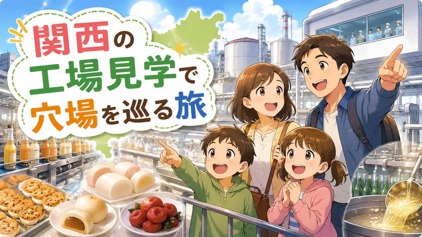 関西の工場見学で穴場のおすすめ10選!試食や体験を満喫する旅のアイキャッチ
