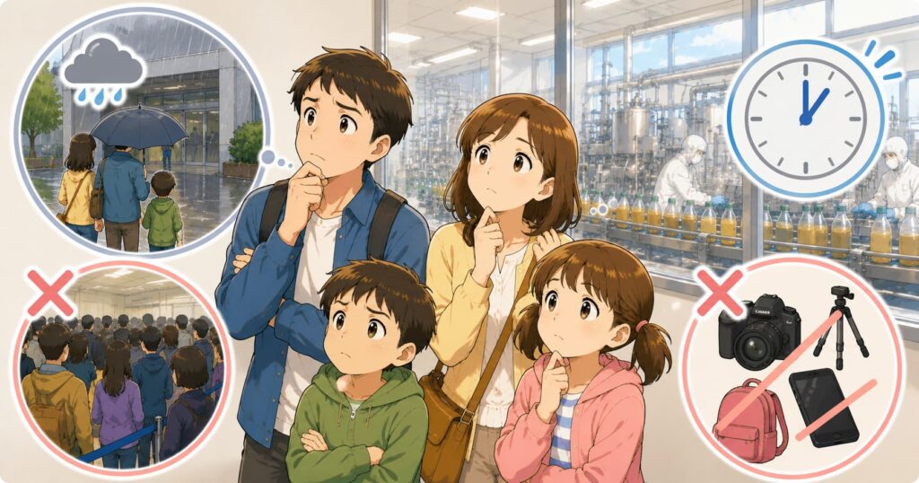 工場見学のデメリット3つの見出し画像