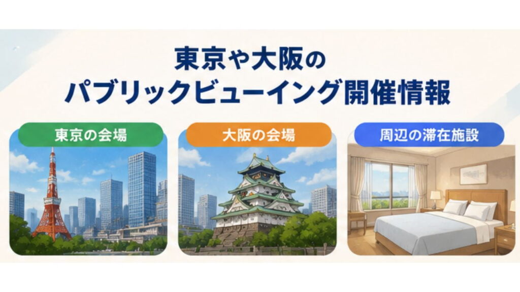 東京や大阪のパブリックビューイング開催情報の見出し画像